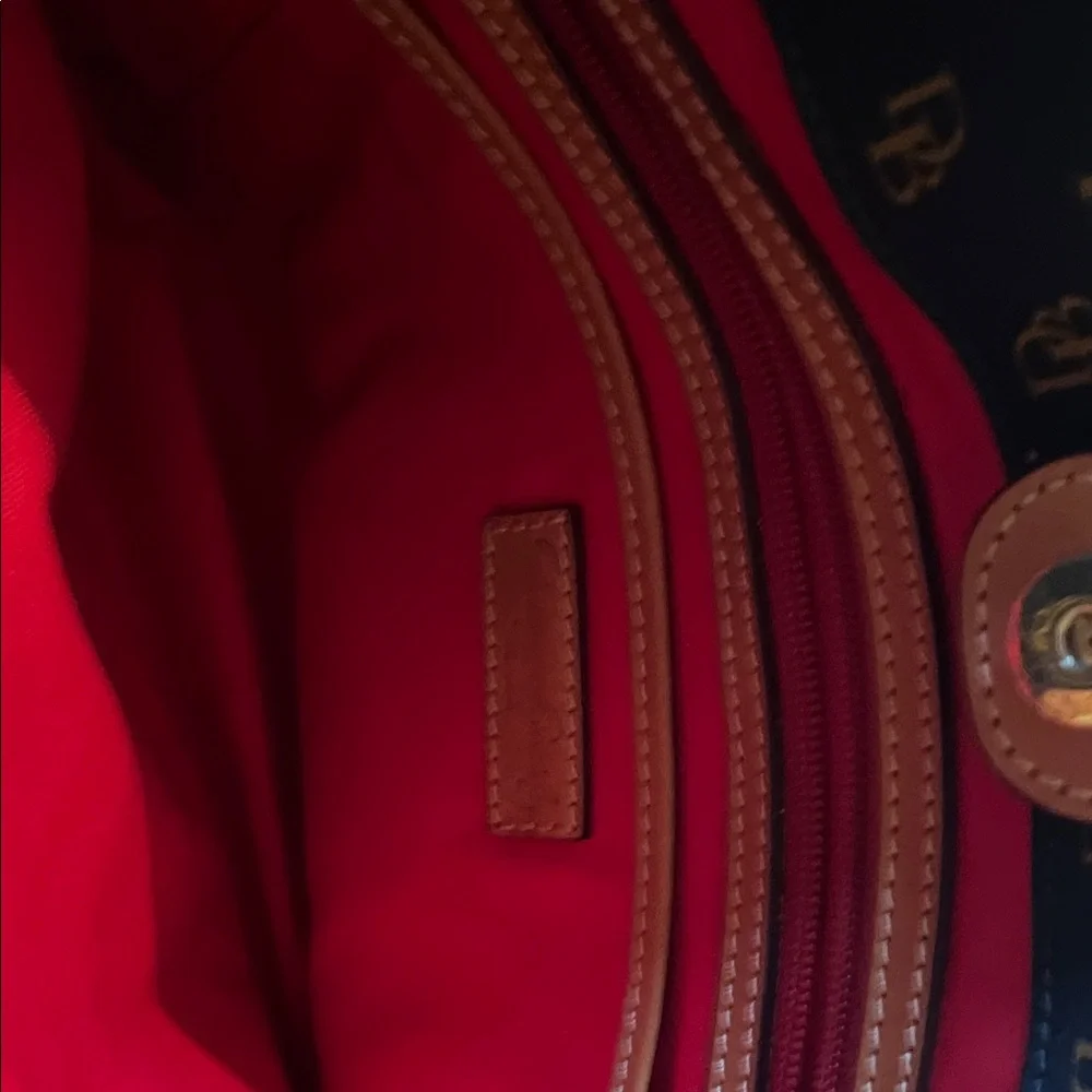 Dooney & Bourke Black and Tan Signature Tote - Picture 3 of 4